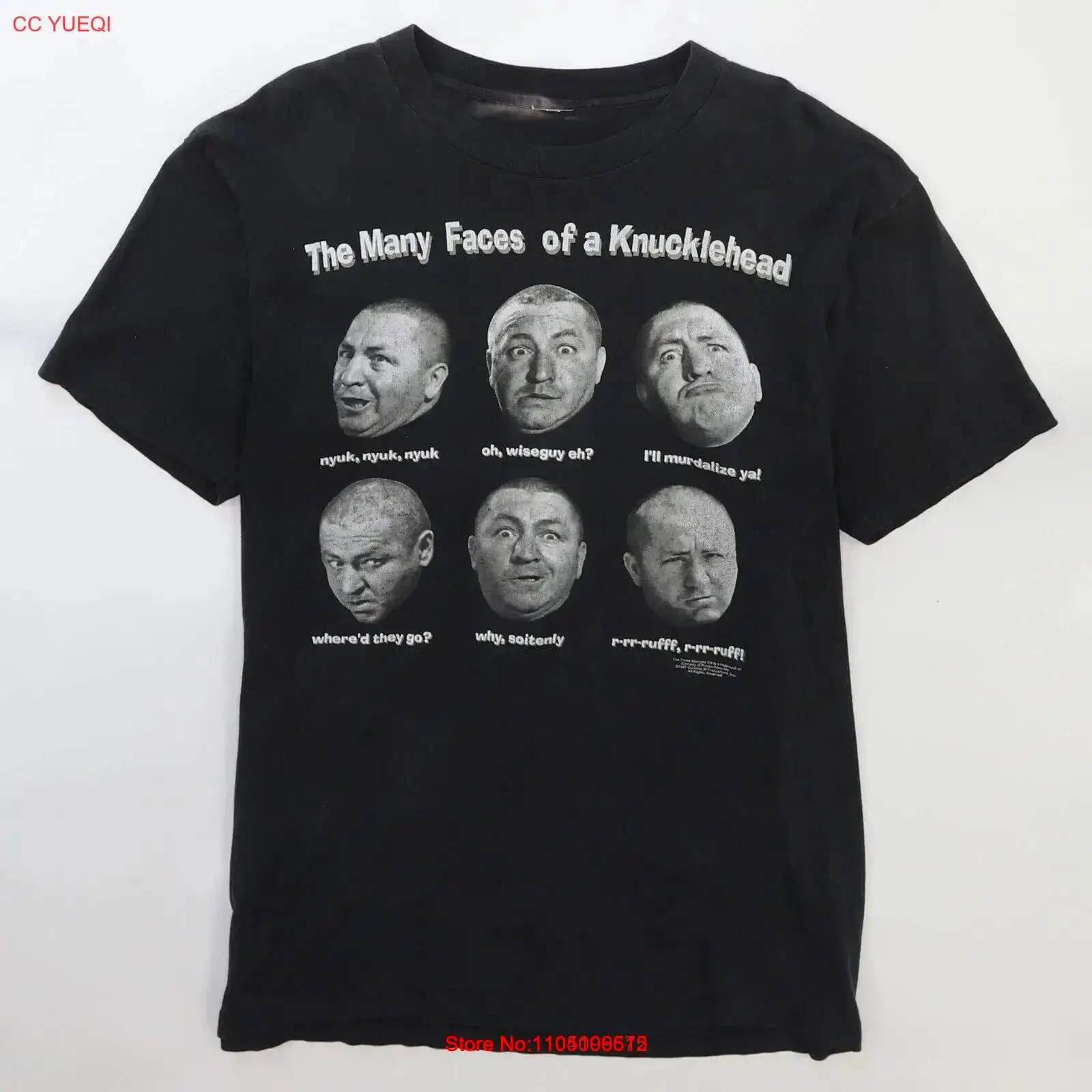 Face Wash Mens - Koszulka Vintage Three Stooges Many Faces