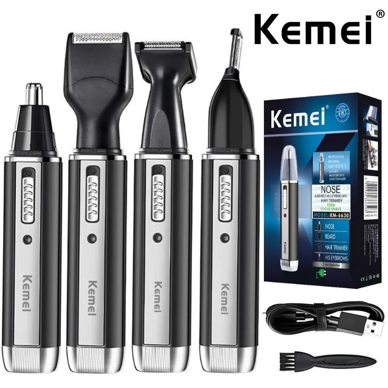 Men'S Grooming Nose Hair Trimmer - Kemei Trymer 4 w 1 dla