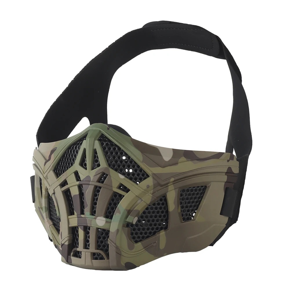Face Wash Mens - Taktyczna maska ​​Airsoft półmaska ​​wewnętrzna silikonowa